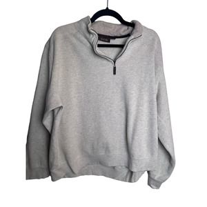 Tasso Elba 1/4 Grey Mens 100% Cotton Size XL Classic Neutral